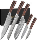Premium 5-Piece Kitchen Knife Set - Sharp High-Carbon Stainless Steel Knives