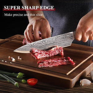 Premium 5-Piece Kitchen Knife Set - Sharp High-Carbon Stainless Steel Knives